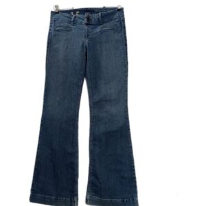 Vintage Y2K Jean Bell Bottom Hippie Cowgirl Mid Rise Mid Wash Blue Casual Wm L